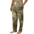 thumbnail image 4 of GrmtClth Mens Pajamas Lightweight Camo Print Bottoms Stylish Elastic Waist Drawstring Lounge Pants Soft Sleepwear with Pockets and Button Fly Army Green XXL, 4 of 8