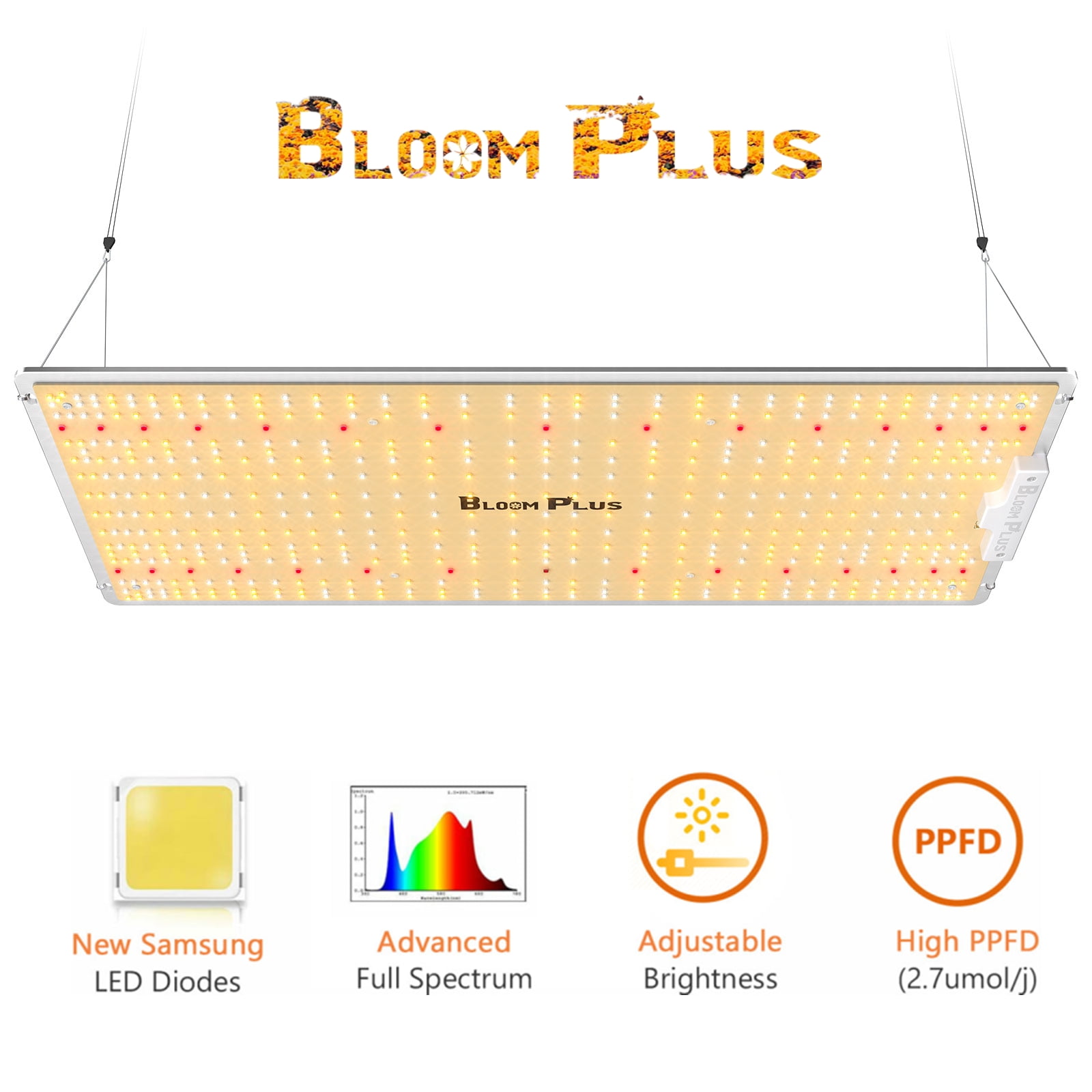 Bloom Plus 1500W LED Grow Light Sunlike Full Spectrum Samsungled for Veg&Bloom 
