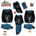 thumbnail image 2 of Christmas Family Pajamas Matching Set Letter Print Long Sleeve Tops and Plaid Pants Sleepwear, 2 of 7