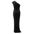 thumbnail image 3 of B91xZ Robes Sans Manches pour Femmes Col Rond Taille Haute Robe Courte Fluide à Volants, Noir S, 3 of 5