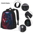 Adobk Cool Wolf Head Print Backpack Set ,School Bags with Lunch Box