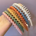 thumbnail image 2 of Diadema de dientes largos estilo coreano, color caramelo esmerilado, antideslizante, geométrica, para niña, accesorio para el cabello, 2 of 8
