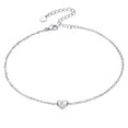 thumbnail image 1 of Silvera plata esterlina tobillera femenina, iniciales de niña tobillera en forma de corazón letra E pie regalo de joyería de playa Bohemia de verano, 1 of 8