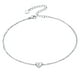 thumbnail image 1 of Silvera plata esterlina tobillera femenina, iniciales de niña tobillera en forma de corazón letra E pie regalo de joyería de playa Bohemia de verano, 1 of 8