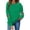 #098-Green, variant on Craaazy Mardi Gras Clothing Women's Loose Crewneck Long Sleeve Mardi Gras Sweatshirts Gifts