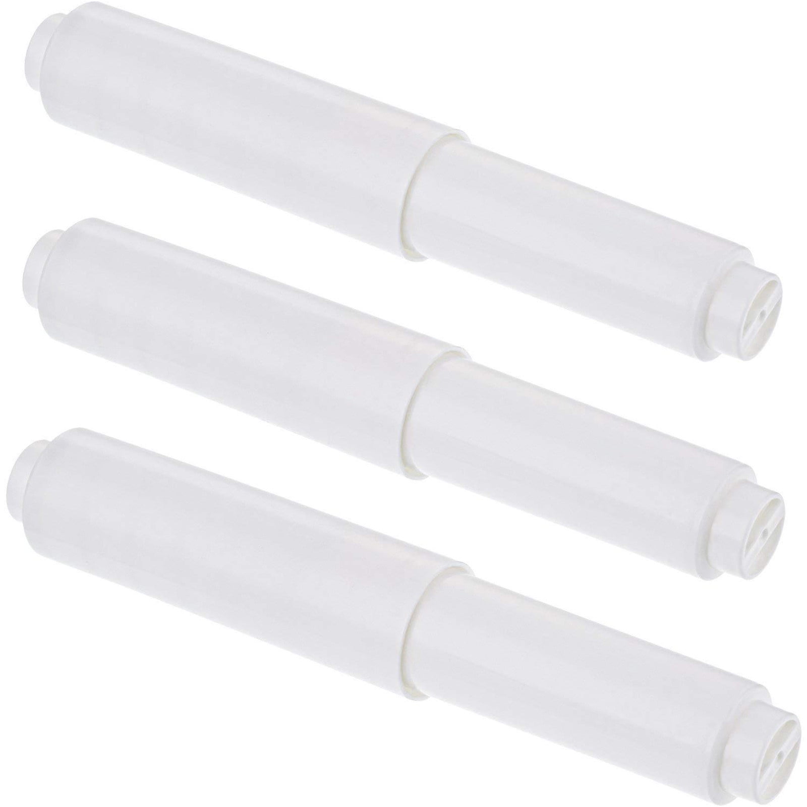 *Toilet Roll Holder Spare White Plastic Sprung Roller  Pack Of 3 