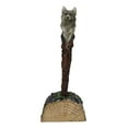 thumbnail image 2 of Ebros Celtic Alpha Wolf Hand Painted Pen with Rustic Tree Bark Holder Stand, 2 of 8