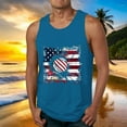 thumbnail image 2 of Cmfcve Men's Summer Oversize Tank Top Simple Versatile Patriotic Tees Sleeveless Round Neck Fitness Undershirt, 2 of 5