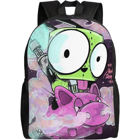 Invader Zim Backpacks Casual Daypacks Student Book Bag Printing Satchel Rucksack Lightweight Schoolbag