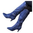 thumbnail image 2 of Vedolay High Heels Summer Pumps for Women Fashion Sparkly Stiletto Heels with Low Heel Shoes,Blue 7.5, 2 of 4