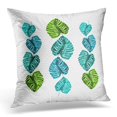 thumbnail image 1 of RYLABLUE Gray Big Tropical Jungle Leaves Blue Light Pillowcase Cover 20x20 inch, 1 of 1