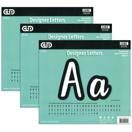 UPC: 0194629022021 | Creative Teaching Press CTP1842-3 4 in. Bold Bright Class Cafe Letters Designer – Pack of 3