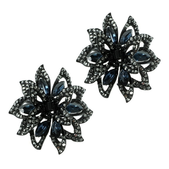 WASHWEPE hair clips rhinestone Rhinestone Claw Hair Clips Fashionable Women Washing Face 2Pcs