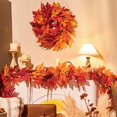 thumbnail image 6 of Guvpev 22" Fall Wreath for Front Door, Large Artificial Autumn Maple Leaf with Berries Decor for Indoor Outdoor, Thanksgiving Farmhouse Harvest Decorations, Fall Wreath Decor for Home, Mantel, Stairs, 6 of 9