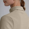 thumbnail image 5 of Wyobmus Womens Oversized Shirt Solid Fleece Long Sleeve Pullover Winter Warm Base Layer Blouse Tops A-Beige, 5 of 8