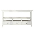 thumbnail image 4 of Tcbosik Console Table with Storage, Farmhouse Foyer Table with Drawers and Open Shelves, Sofa Table for Hallway Entryway Living Room, White, 4 of 9