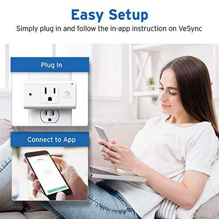 Smart Plug by Etekcity, Works with Alexa and Google Home, 15A/1800W, WiFi  Energy Monitoring Outlet with Automatic Night Light, No Hub Required, ETL  Listed, White (Upgraded Version): : Tools & Home Improvement