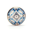 thumbnail image 3 of Perilla Home Aster Blue Ceramic Knob ( Set Of 6 )Round Shape Printed Knobs Pull And Push For Handles, Cabinet, Drawer, Door, Wardrobe, Home Interior Decorative Item, 3 of 12