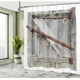 thumbnail image 5 of Ambesonne Rustic Shower Curtain, Aged Wooden Barn Door, 69"Wx75"L, Brown, 5 of 5