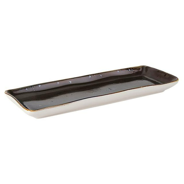 Tuxton GGM-551 13.75 in. Geode Mushroom Tray, Brown
