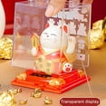 thumbnail image 5 of Figura de gato de la suerte con energía solar que da la bienvenida a la mano temblorosa, estilo chino, estatua de gato de la suerte con energía luminosa, adorno para consola central de coche, 5 of 5
