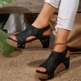 thumbnail image 6 of Domuza Womens Orthopedic Sandals Non Slip Slip on Arch Support Summer Flat Sandals Wide Width Hiking Shoes 2026 Beach Orthopedic Shoes Black 6.5（EU-37）, 6 of 6