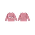 thumbnail image 3 of Aojekbee Sister Matching Knit Sweater Long Sleeve Floral Letter Embroidery Pullover Knitwear for Autumn, 3 of 10