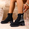 thumbnail image 6 of SKIYLEVZ Warm Boots for Womens Winter Fashion Ankle Boots Breathable Thermal Boots with Fleece Lined Thick Soft Sole Flatform Winter Footwear Casual Boots Party Outfit, 6 of 9