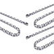 thumbnail image 1 of 3X Cadena de Joyeria de Hombres Y Mujeres, Collar de Acero Inoxidable, Color Plata– Anchura 3mm – Longitud 70cm, 1 of 2