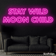 thumbnail image 4 of Craftnamesign Stay Wild Moon Child Sign, Home Wall Decor, Bedroom Wall Art, 4 of 4
