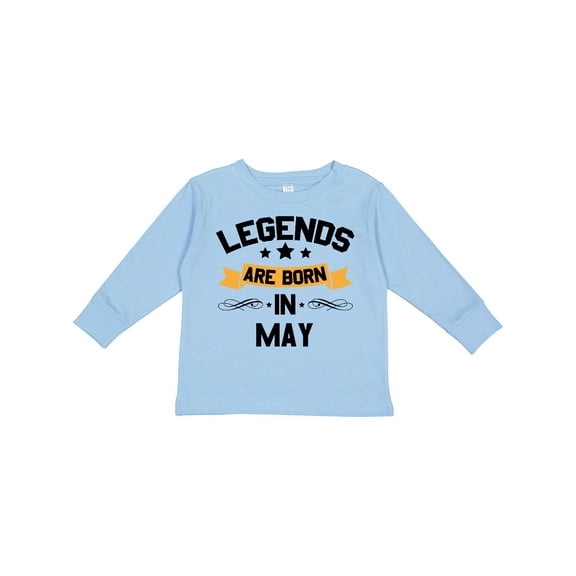 Inktastic Legends Are Born in May Boys or Girls Long Sleeve Toddler T-Shirt