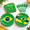 Brazil Flag Kit, variant on 96 90's House Party Tableware Set For Hop Favors
