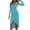 Sky Blue, variant on HAPIMO Women's Long Sleeve Spring Tea Length A Line Dress Cold Shoulder Fall Dress Workout Holiday Fashion Solid Color Irregular Hem Elegant Casual Bandage Green S