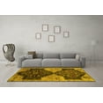 thumbnail image 3 of Ahgly Company Machine Washable Indoor Round Persian Yellow Traditional Area Rugs, 3' Round, 3 of 4