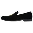 thumbnail image 3 of Santimon Mens Dress Shoes Velvet Loafers Slip-on Classic Party Casual Business Shoes Black 9 US, 3 of 7