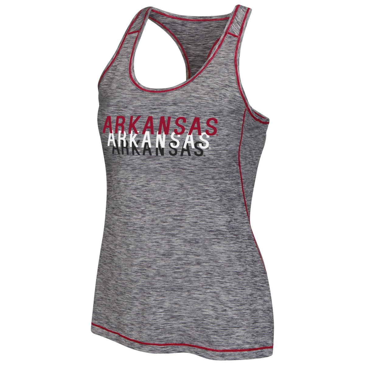 Arkansas Razorbacks Women's NCAA "Race Course" Performance Racer Back Tank Top by Colosseum