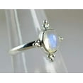 thumbnail image 2 of Navya Craft Rainbow Moonstone Oval 925 Sterling Silver Handmade Women Statement Ring Size 8.5, 2 of 4