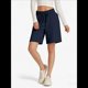 thumbnail image 4 of Pantalones Cortos Holgados con Bolsillos para Mujer, Hasta la Rodilla, para Yoga, Caminar, Hacer Ejercicio, Informales Azul Marino XL, 4 of 7