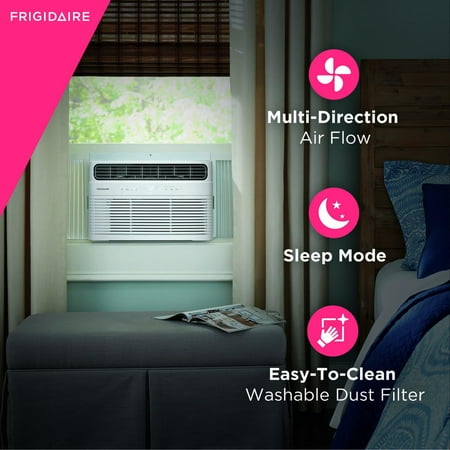 Frigidaire - 12,000 BTU Smart Window Air Conditioner with Wi-Fi and Remote - White