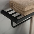 KRAUS Stelios Bathroom Shelf with Towel Bar, Matte Black Finish ...