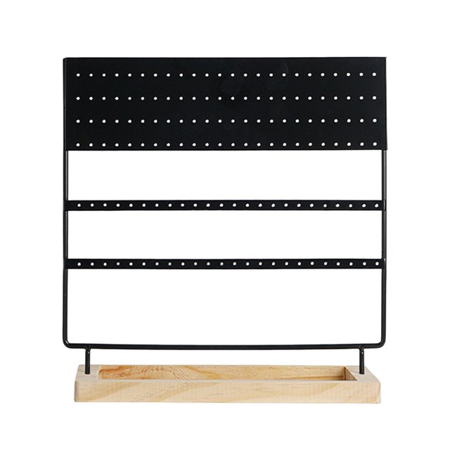 LCXmlly Antigrass Mat Earrings Organizer Stand Detachable 4Tier Large Capacity Earring Tray and Holes