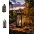 thumbnail image 7 of JHyouerji Vintage Metal Candle Lantern,Antique Finish Hanging Tabletop 10x4x4 Inch Weatherproof Lamp for Patio Wedding Living Room Decor, 7 of 7