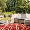 thumbnail image 3 of Safavieh Courtyard Jasper Geometric Indoor/Outdoor Area Rug, Red/Bone, 8' x 11', 3 of 10