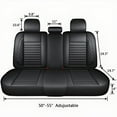 thumbnail image 4 of Full Set Car Seat Covers Fit for Toyota 4Runner 2003-2023,5pcs PU Leather Car Seat Cushion Protector Waterproof&Airbag Compatible,Black, 4 of 7