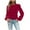 Hot Pink, variant on Lenpel Velvet Tops for Women Loose Lantern Long Sleeve Crew Neck Pleated Vintage T Shirts Dressy Casual Velour Blouses(White,X-Large)