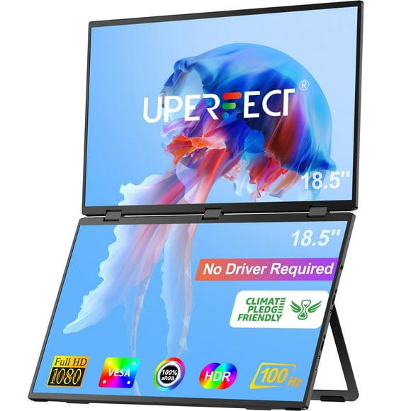 Monitor Dual UPERFECT Delta 18.5" 100Hz 1080P HDR Plegable 360°