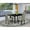 Black, variant on East West Furniture 5 Piece Norfolk Kitchen Dining Table Set - Linen White