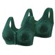thumbnail image 1 of Karight 2-Pack Front Closure Daisy Bras for Women Comfort Wireless Full Coverage Button Front Everyday Bra for Seniors, 1 of 2