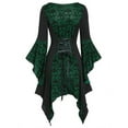 thumbnail image 5 of Julycc Womens Flared Sleeve Gothic Steampunk Medieval Victorian Corset Dress Shirt Blouse Tops, 5 of 5