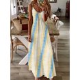 thumbnail image 2 of Nuevos vestidos de verano sin mangas con cuello halter para mujer, vestidos sexis con tirantes finos y estampado tie-dye, vestidos largos para vacaciones en la playa en Hawái 2024., 2 of 5